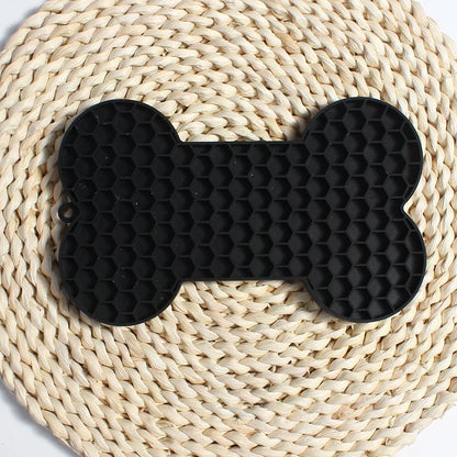 Bone Shape Silicone Slow Feeding Licking Pad