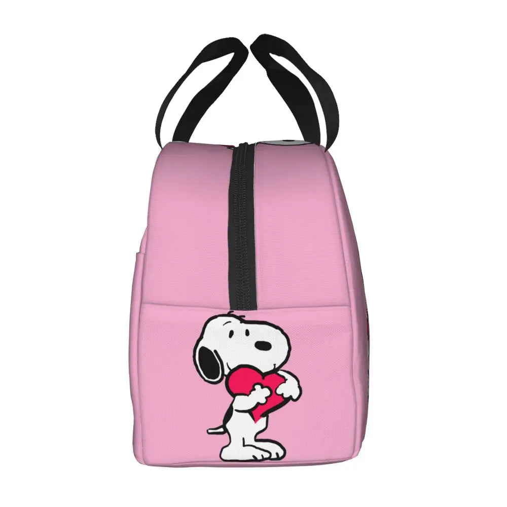 Cartoon Snoopy Insulated Lunch Bag - Portable Thermal Cooler Tot