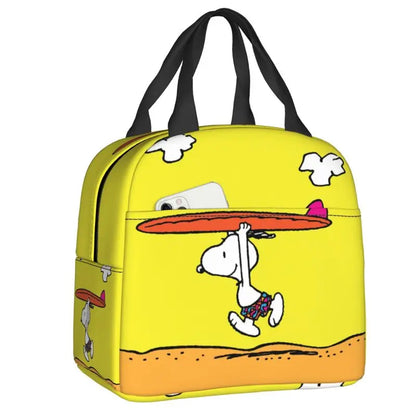 Cartoon Snoopy Insulated Lunch Bag - Portable Thermal Cooler Tot