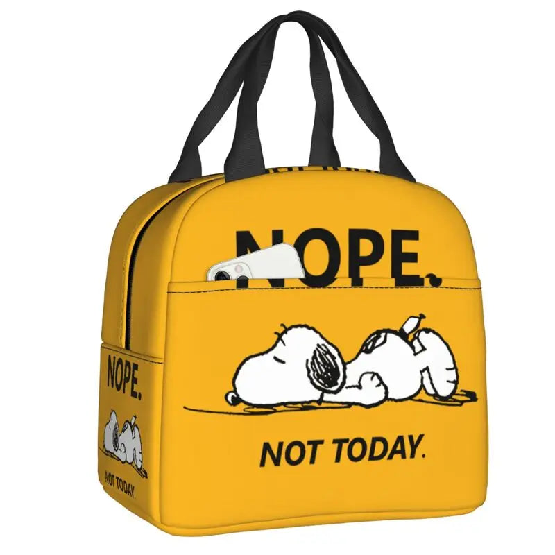 Cartoon Snoopy Insulated Lunch Bag - Portable Thermal Cooler Tot