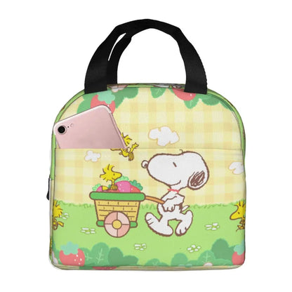 Cartoon Snoopy Insulated Lunch Bag - Portable Thermal Cooler Tot