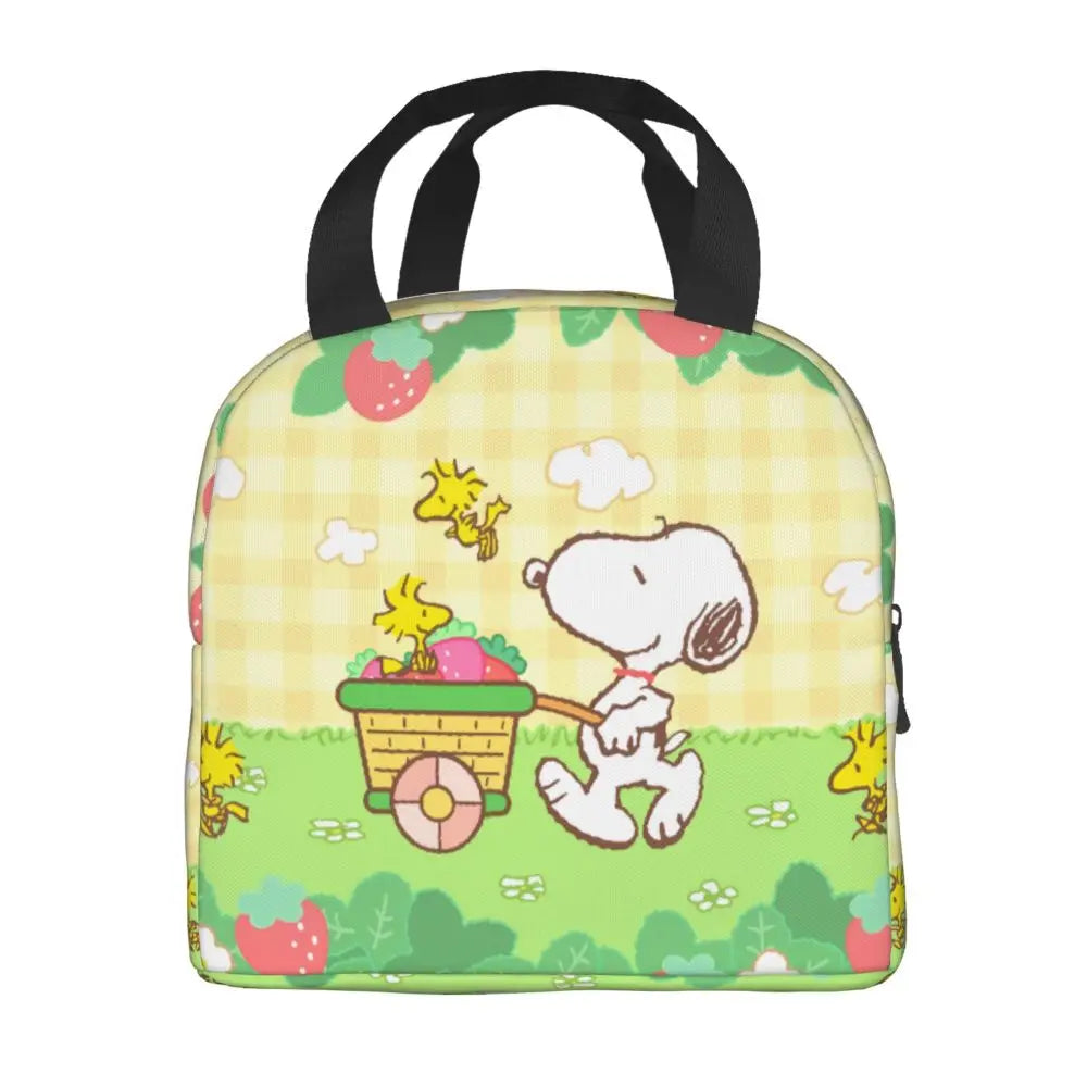 Cartoon Snoopy Insulated Lunch Bag - Portable Thermal Cooler Tot