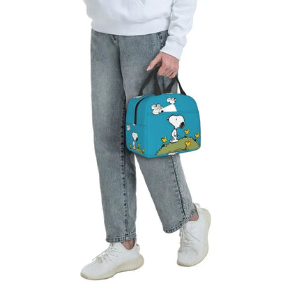 Cartoon Snoopy Insulated Lunch Bag - Portable Thermal Cooler Tot