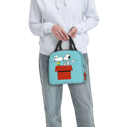 Cartoon Snoopy Insulated Lunch Bag - Portable Thermal Cooler Tot