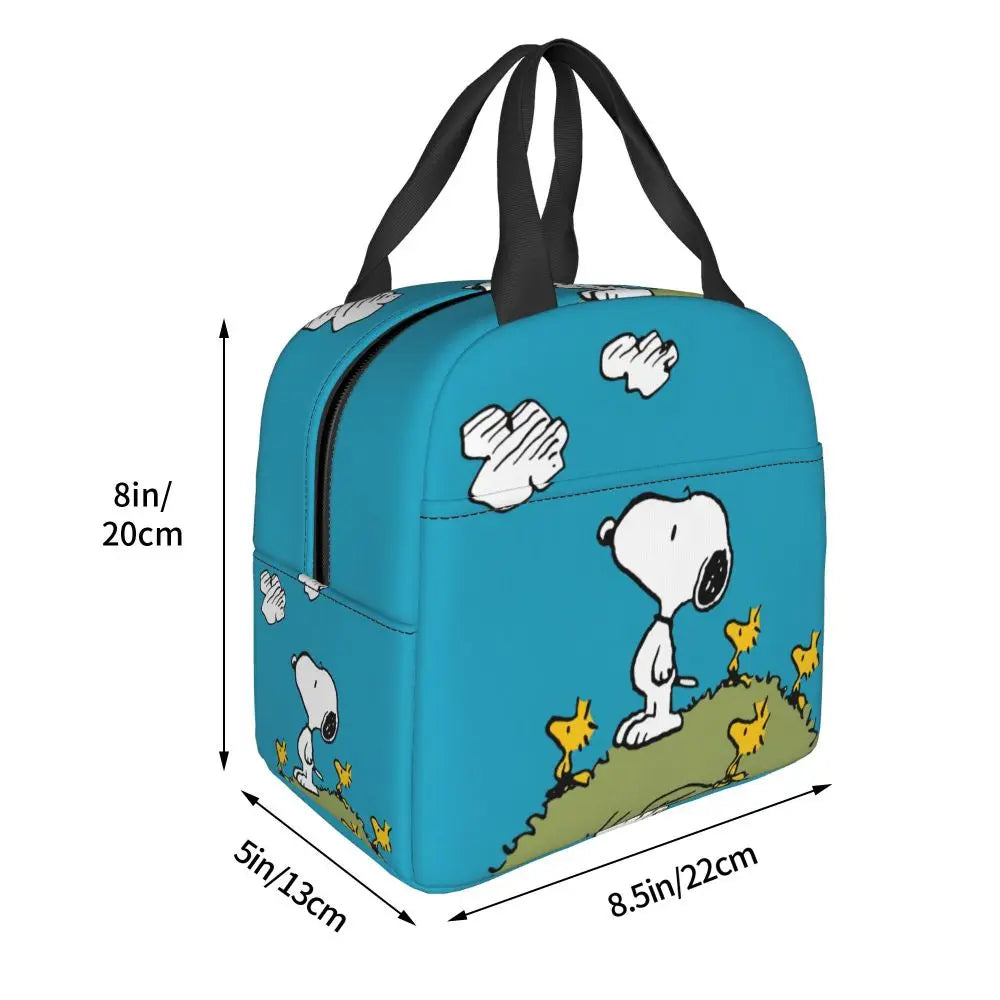 Cartoon Snoopy Insulated Lunch Bag - Portable Thermal Cooler Tot