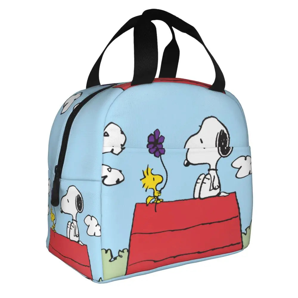 Cartoon Snoopy Insulated Lunch Bag - Portable Thermal Cooler Tot