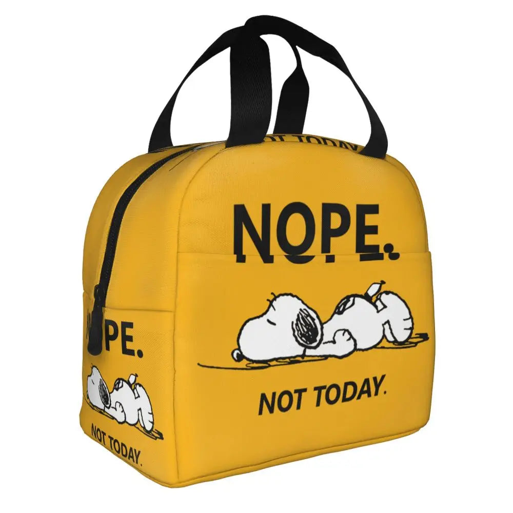 Cartoon Snoopy Insulated Lunch Bag - Portable Thermal Cooler Tot