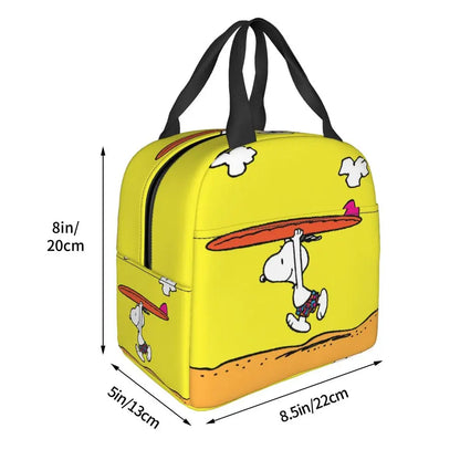 Cartoon Snoopy Insulated Lunch Bag - Portable Thermal Cooler Tot