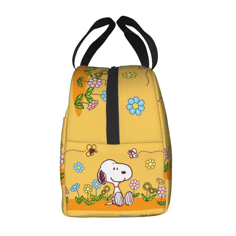 Cartoon Snoopy Insulated Lunch Bag - Portable Thermal Cooler Tot