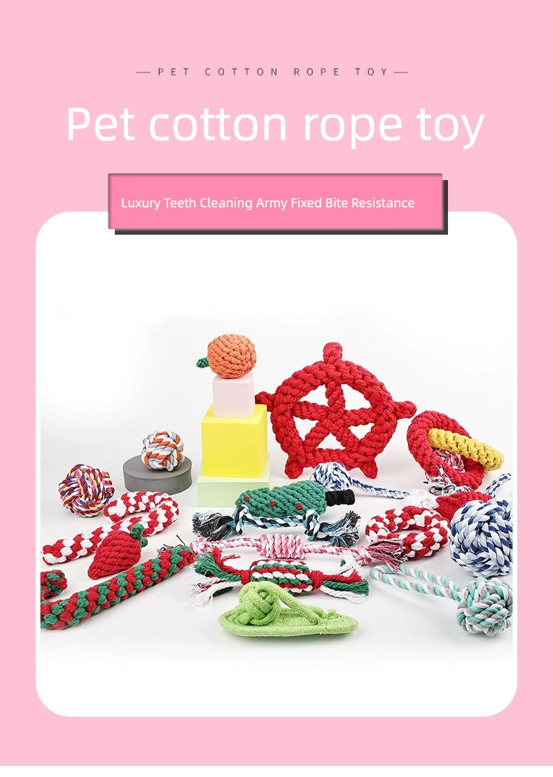 Puppy Dog Tooth Cleaning Puzzle Interaction Puppy Knot Toy