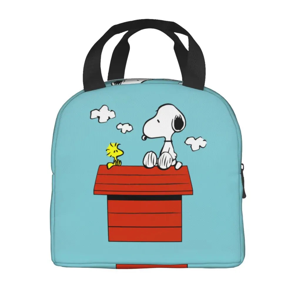 Cartoon Snoopy Insulated Lunch Bag - Portable Thermal Cooler Tot