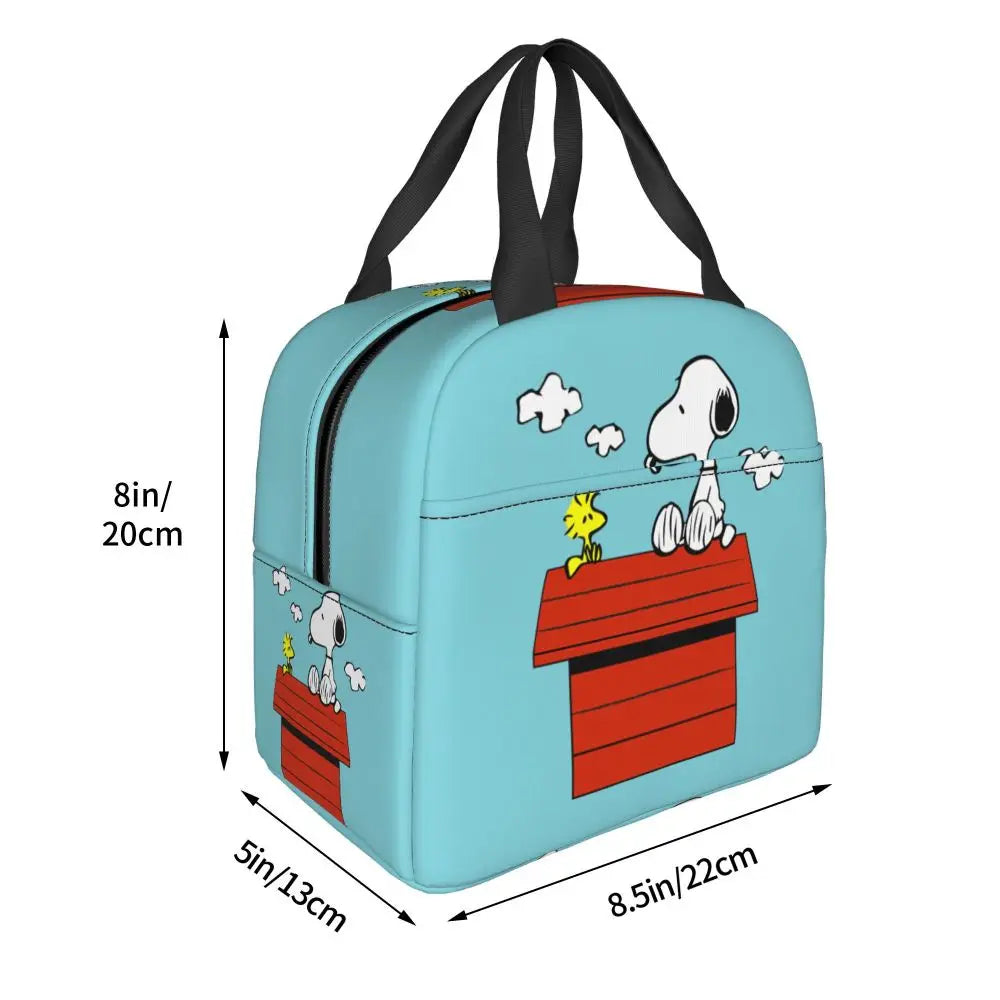 Cartoon Snoopy Insulated Lunch Bag - Portable Thermal Cooler Tot