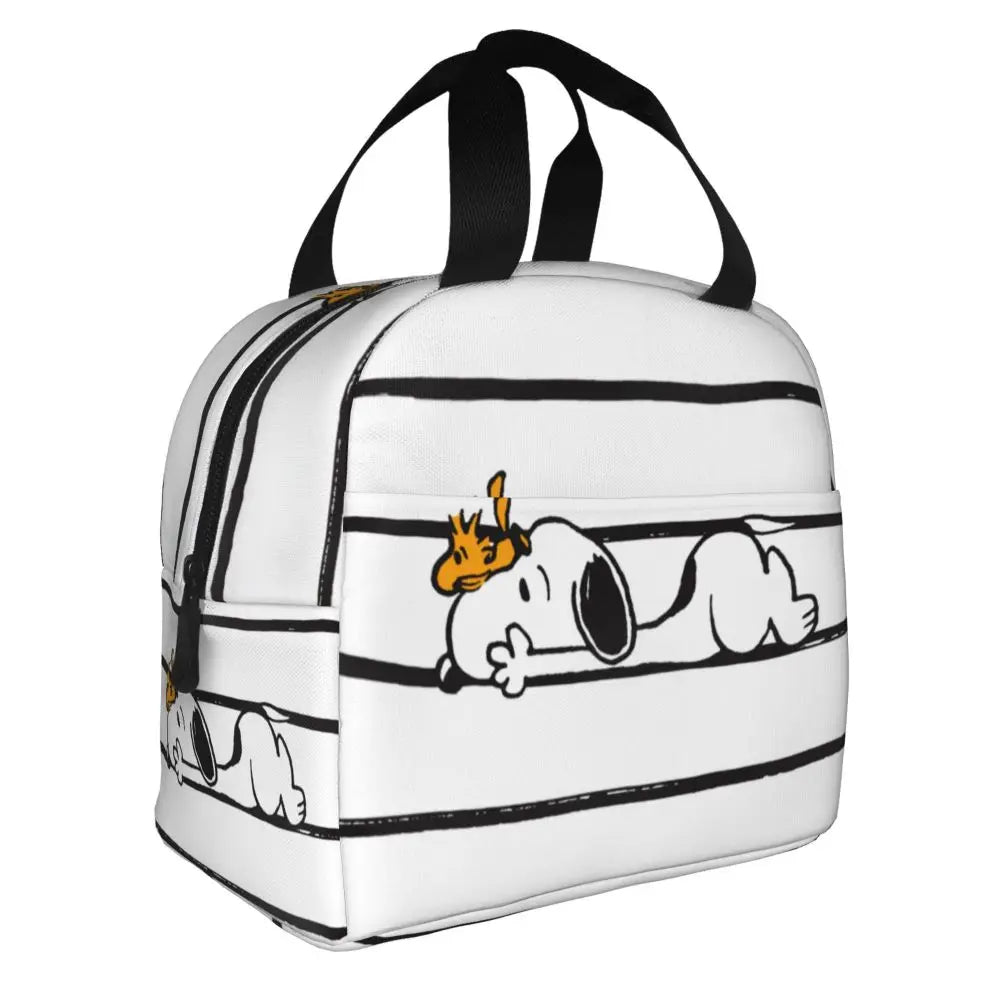 Cartoon Snoopy Insulated Lunch Bag - Portable Thermal Cooler Tot