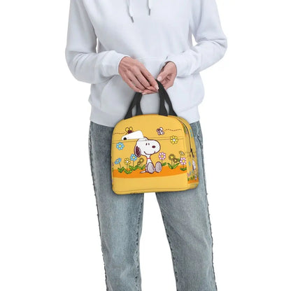 Cartoon Snoopy Insulated Lunch Bag - Portable Thermal Cooler Tot