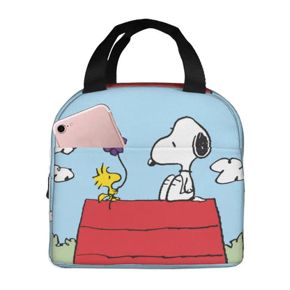 Cartoon Snoopy Insulated Lunch Bag - Portable Thermal Cooler Tot