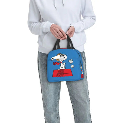 Cartoon Snoopy Insulated Lunch Bag - Portable Thermal Cooler Tot