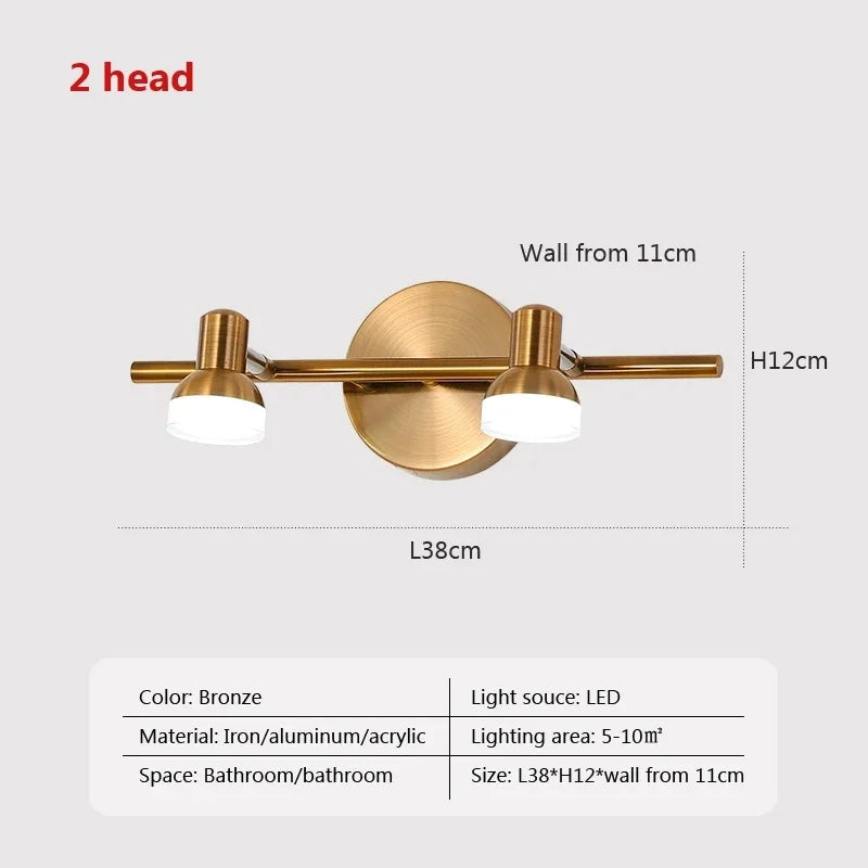 Modern LED Wall Lamp for Bathroom Dressing room Vanity