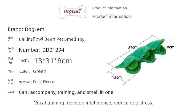 Pet Toy Dog Sniffing IQ Puzzle Molar Rod Stuffed Pod Hiding Food Sound Relieving Stuffy Handy Gadget