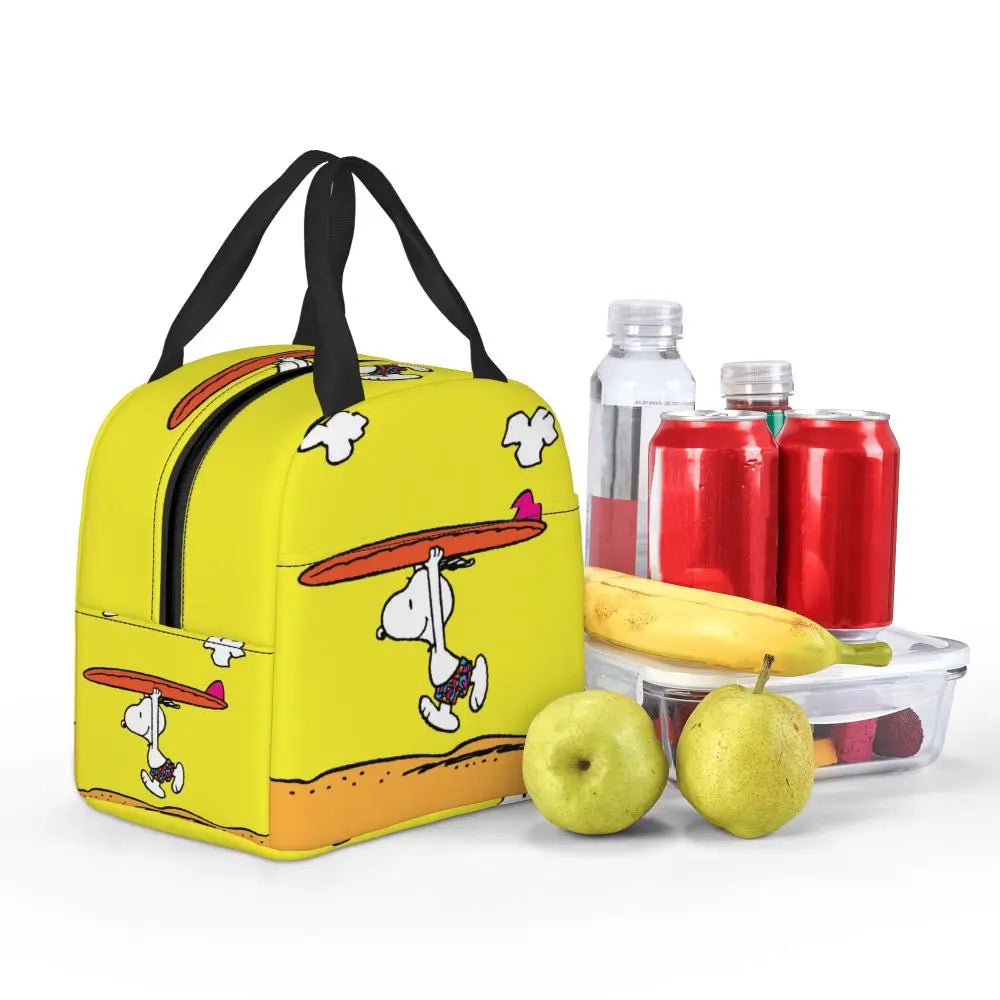 Cartoon Snoopy Insulated Lunch Bag - Portable Thermal Cooler Tot