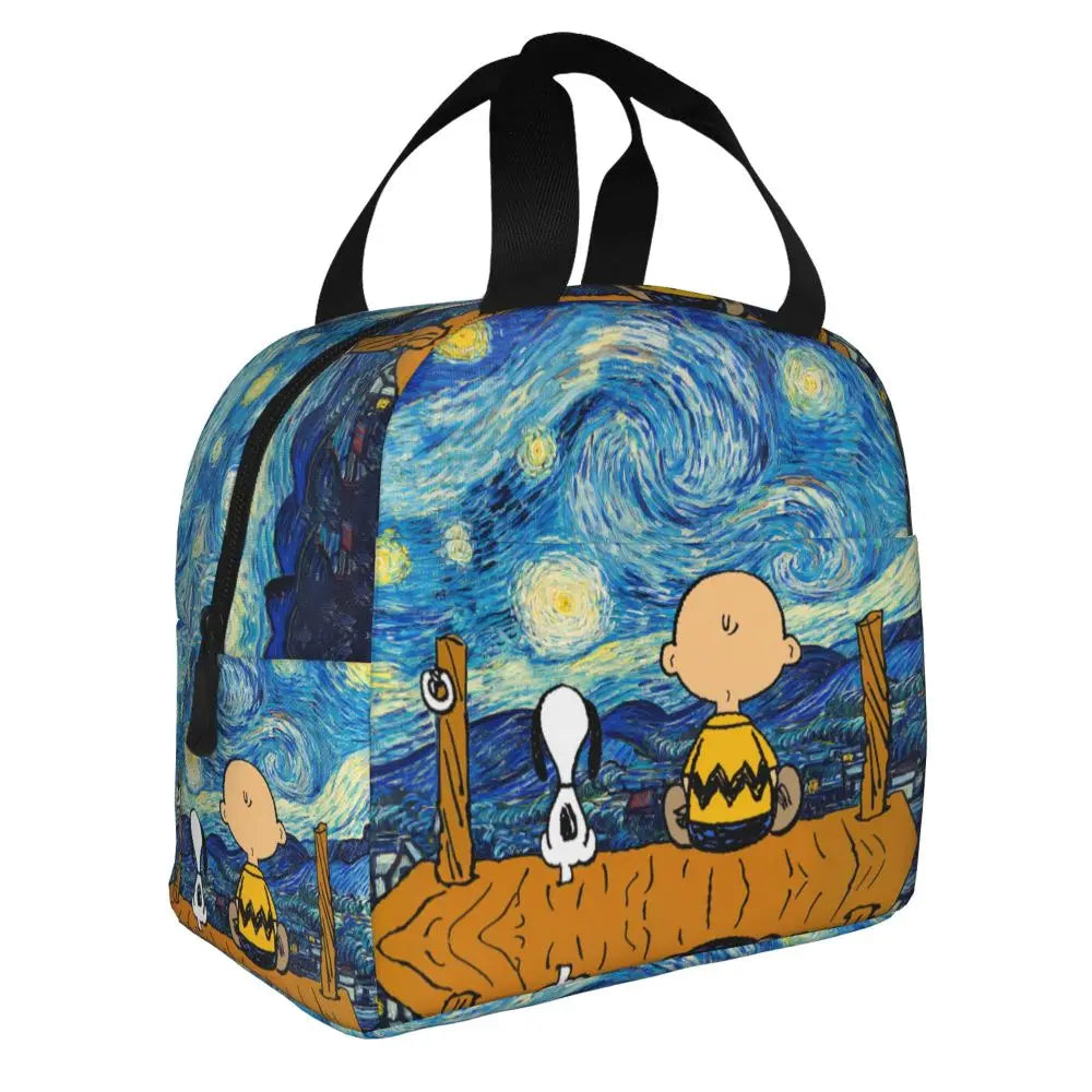 Cartoon Snoopy Insulated Lunch Bag - Portable Thermal Cooler Tot