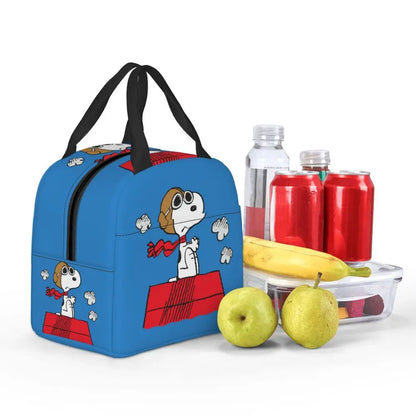 Cartoon Snoopy Insulated Lunch Bag - Portable Thermal Cooler Tot