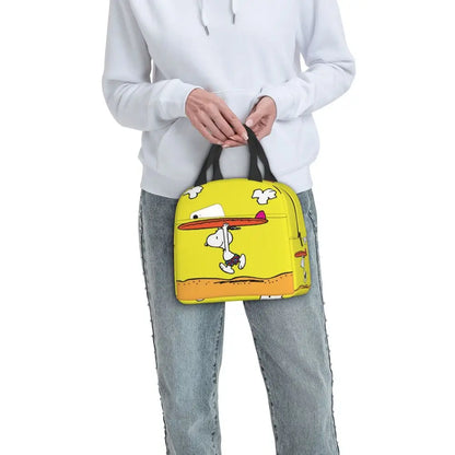 Cartoon Snoopy Insulated Lunch Bag - Portable Thermal Cooler Tot