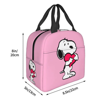 Cartoon Snoopy Insulated Lunch Bag - Portable Thermal Cooler Tot