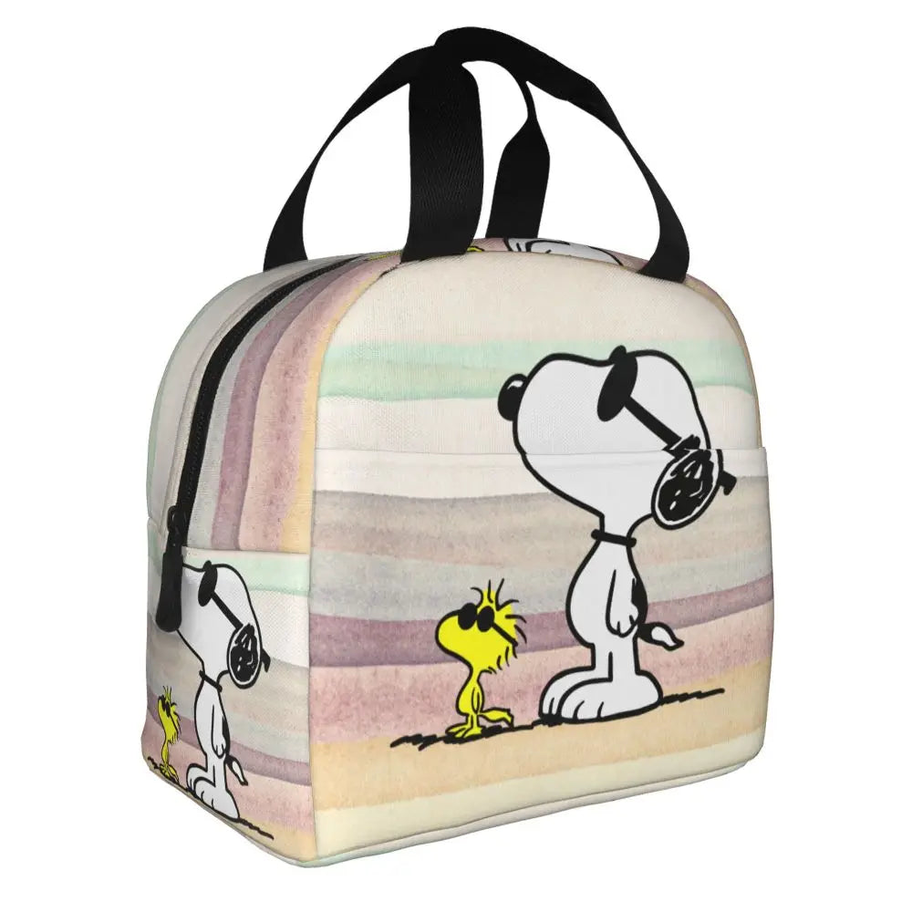 Cartoon Snoopy Insulated Lunch Bag - Portable Thermal Cooler Tot