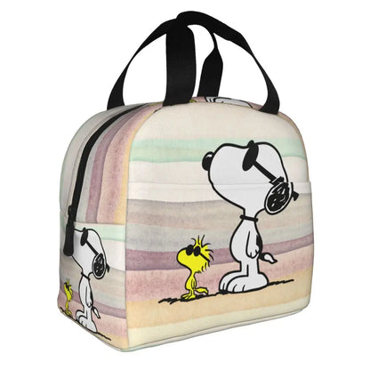 Cartoon Snoopy Insulated Lunch Bag - Portable Thermal Cooler Tot