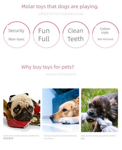 Puppy Dog Tooth Cleaning Puzzle Interaction Puppy Knot Toy