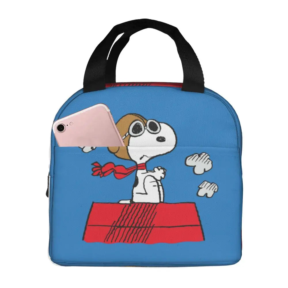 Cartoon Snoopy Insulated Lunch Bag - Portable Thermal Cooler Tot