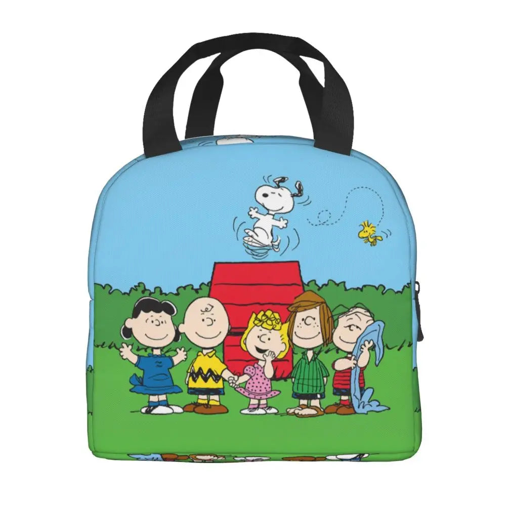 Cartoon Snoopy Insulated Lunch Bag - Portable Thermal Cooler Tot