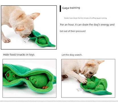 Pet Toy Dog Sniffing IQ Puzzle Molar Rod Stuffed Pod Hiding Food Sound Relieving Stuffy Handy Gadget