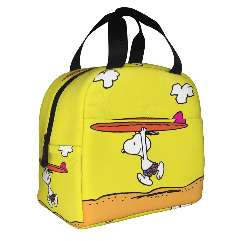 Cartoon Snoopy Insulated Lunch Bag - Portable Thermal Cooler Tot