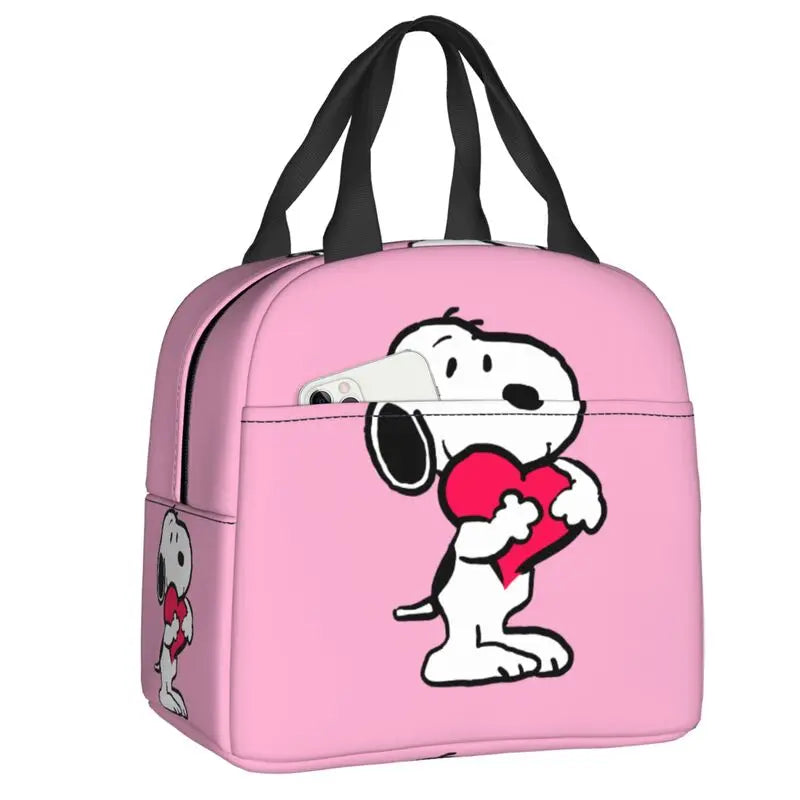 Cartoon Snoopy Insulated Lunch Bag - Portable Thermal Cooler Tot