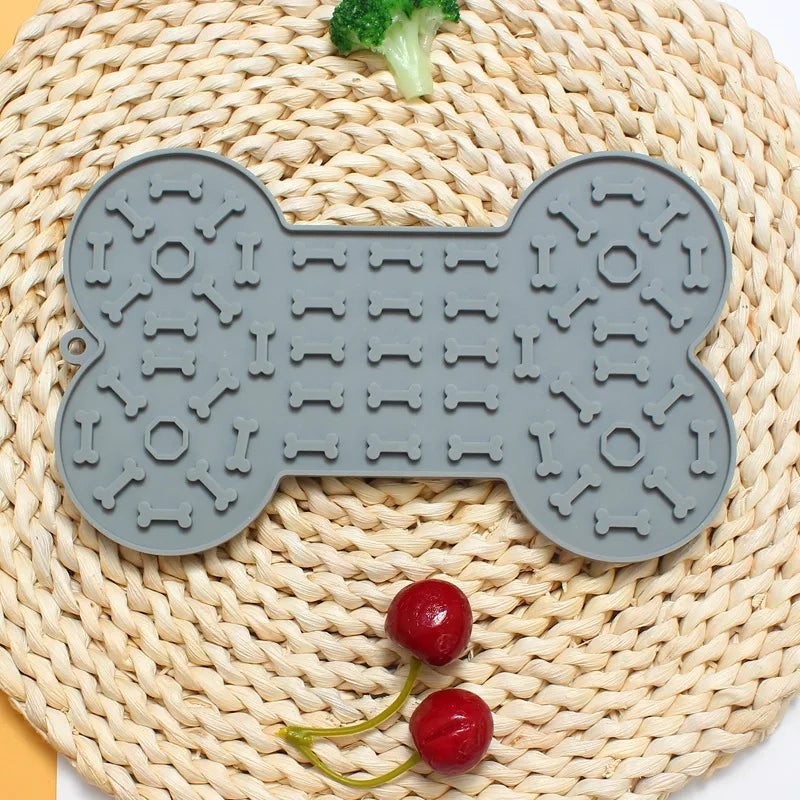 Bone Shape Silicone Slow Feeding Licking Pad