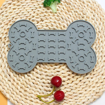 Bone Shape Silicone Slow Feeding Licking Pad