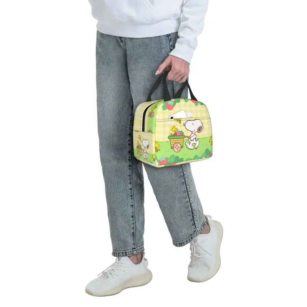 Cartoon Snoopy Insulated Lunch Bag - Portable Thermal Cooler Tot