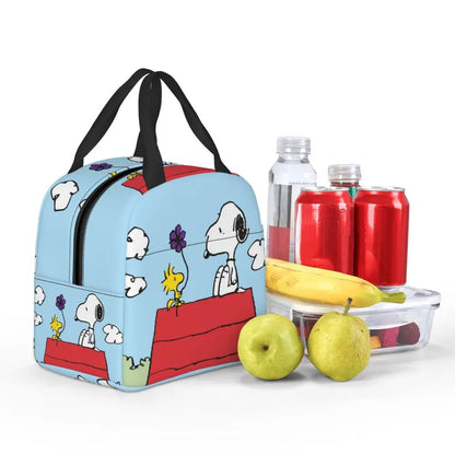 Cartoon Snoopy Insulated Lunch Bag - Portable Thermal Cooler Tot