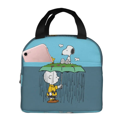 Cartoon Snoopy Insulated Lunch Bag - Portable Thermal Cooler Tot