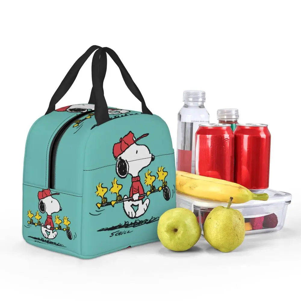 Cartoon Snoopy Insulated Lunch Bag - Portable Thermal Cooler Tot