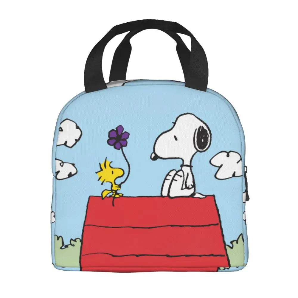 Cartoon Snoopy Insulated Lunch Bag - Portable Thermal Cooler Tot