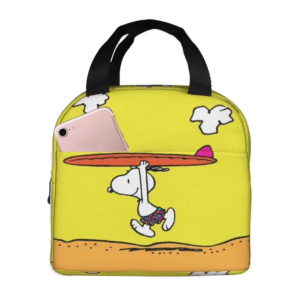 Cartoon Snoopy Insulated Lunch Bag - Portable Thermal Cooler Tot