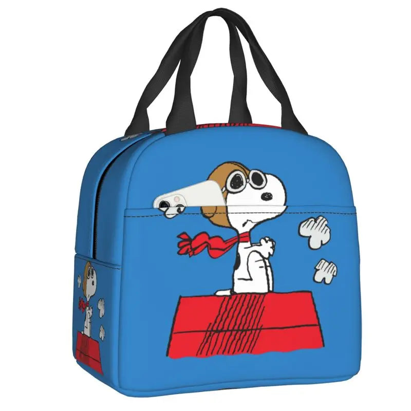 Cartoon Snoopy Insulated Lunch Bag - Portable Thermal Cooler Tot