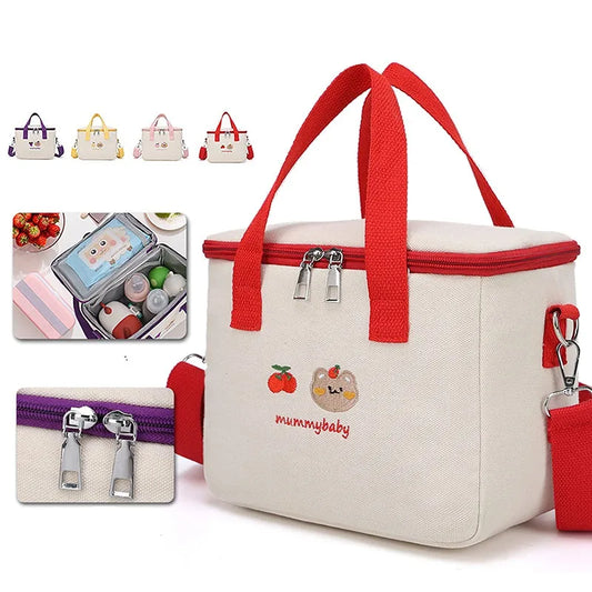 Portable Insulated Lunch Bag - Cute Thermal Bento Pouch