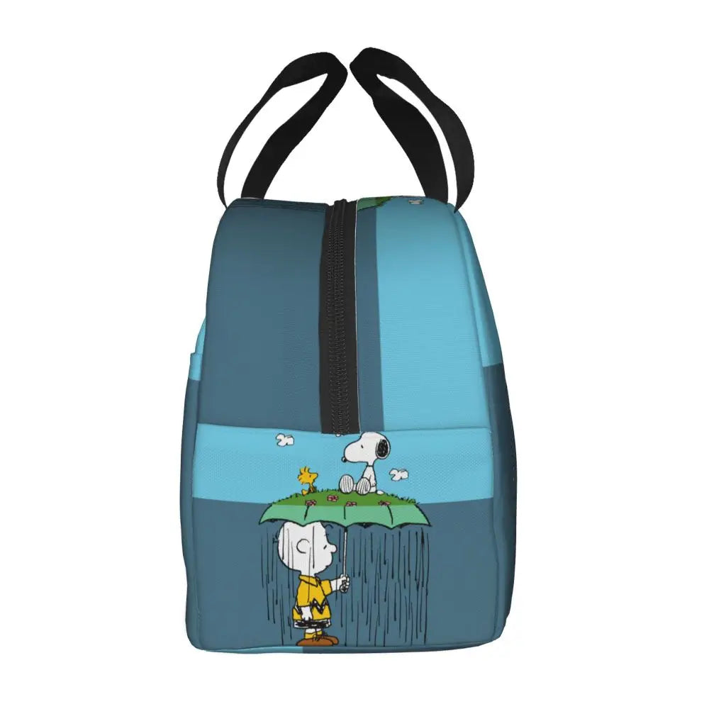 Cartoon Snoopy Insulated Lunch Bag - Portable Thermal Cooler Tot