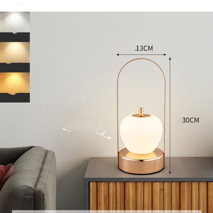 LED Indoor Outdoor Livingroom Bedside Portable Metal Table Lamp