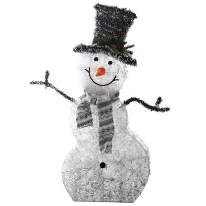 LED Christmas Holiday Snowman Decoration Light Collapsible Battery Operated